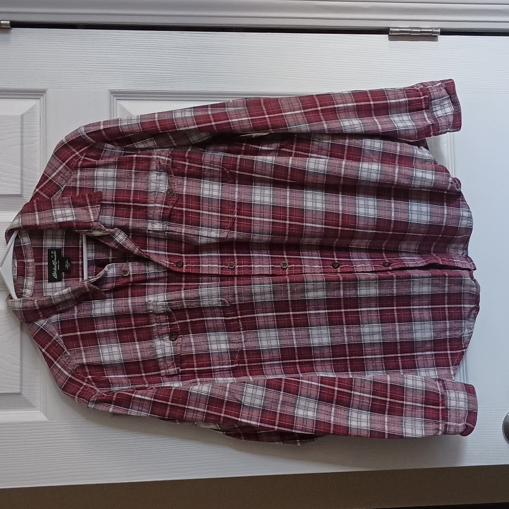 Eddie Bauer Button Down Plaid Overshirt